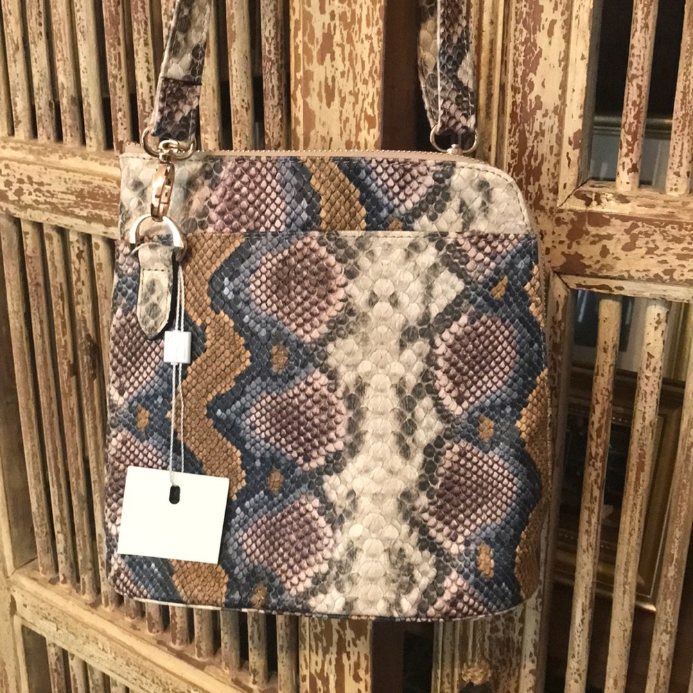 Caroline Hill snake print crossbody